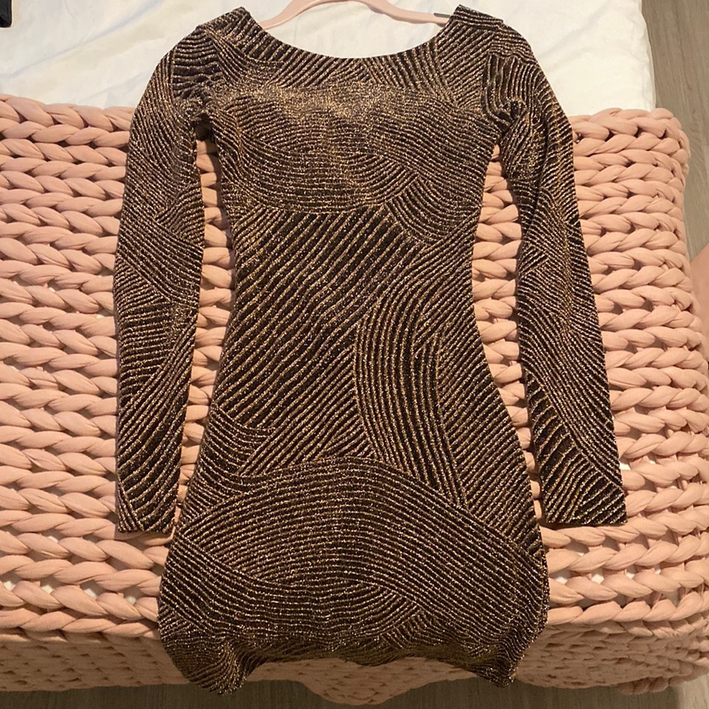 Altar’d State Gold & Black Bodycon